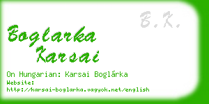 boglarka karsai business card